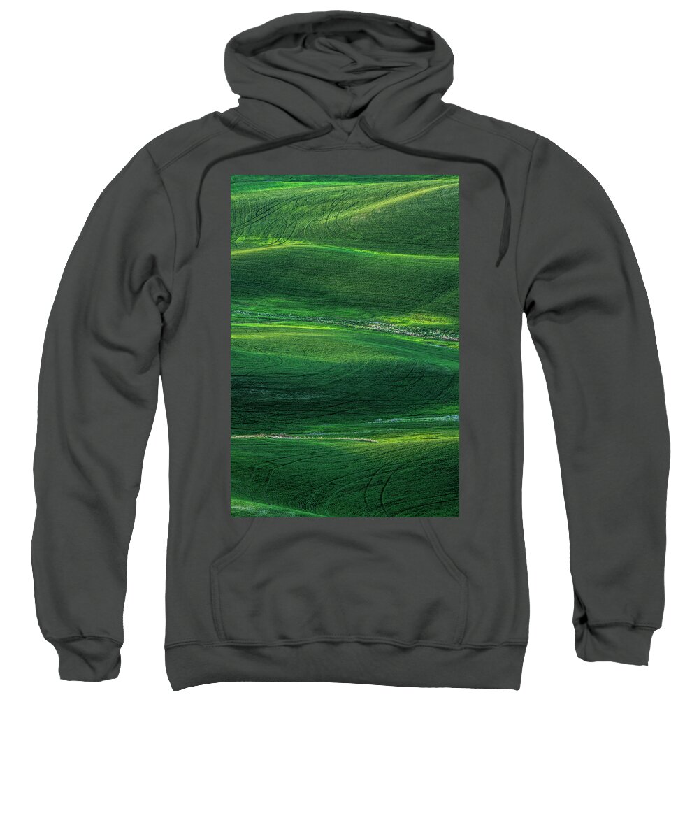 Green Sweatshirt featuring the photograph Green Hills by Pamela Dunn-Parrish