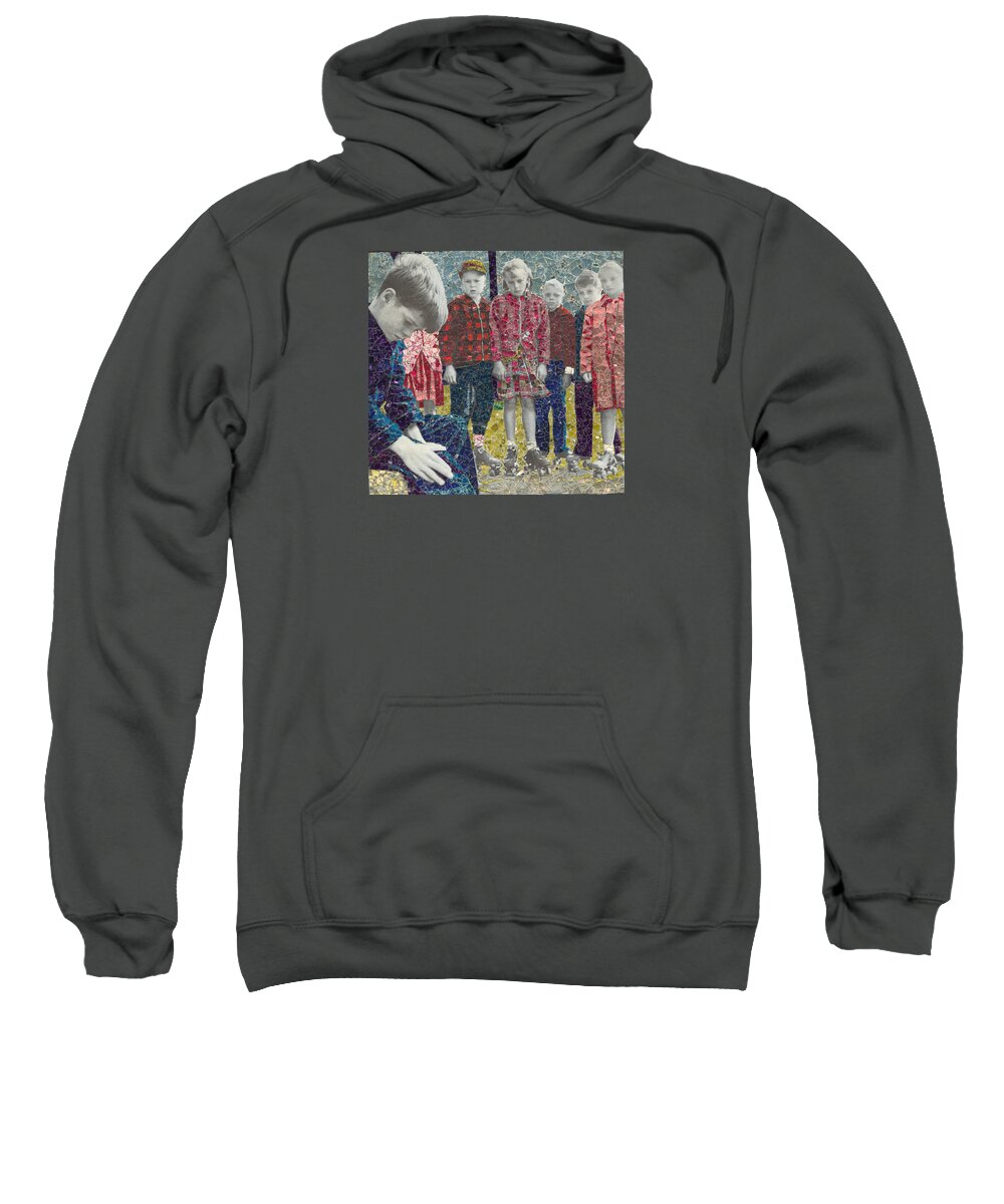 Vintage Sweatshirt featuring the mixed media Growing Pains by Matthew Lazure
