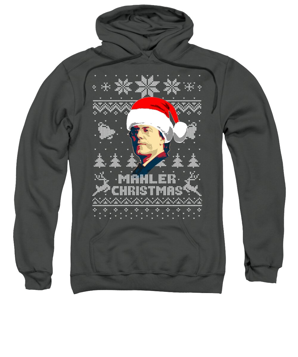 Gustaf Mahler Sweatshirt featuring the digital art Gustaf Mahler Mahler Christmas by Filip Schpindel