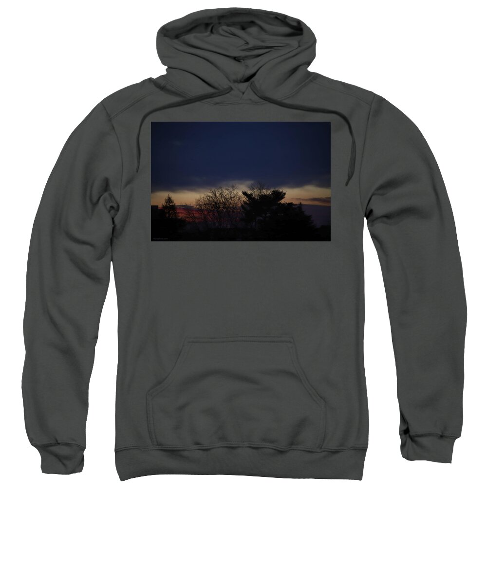 Morning Sweatshirt featuring the photograph Half and Half Morning Twilight February 20 2021 by Miriam A Kilmer
