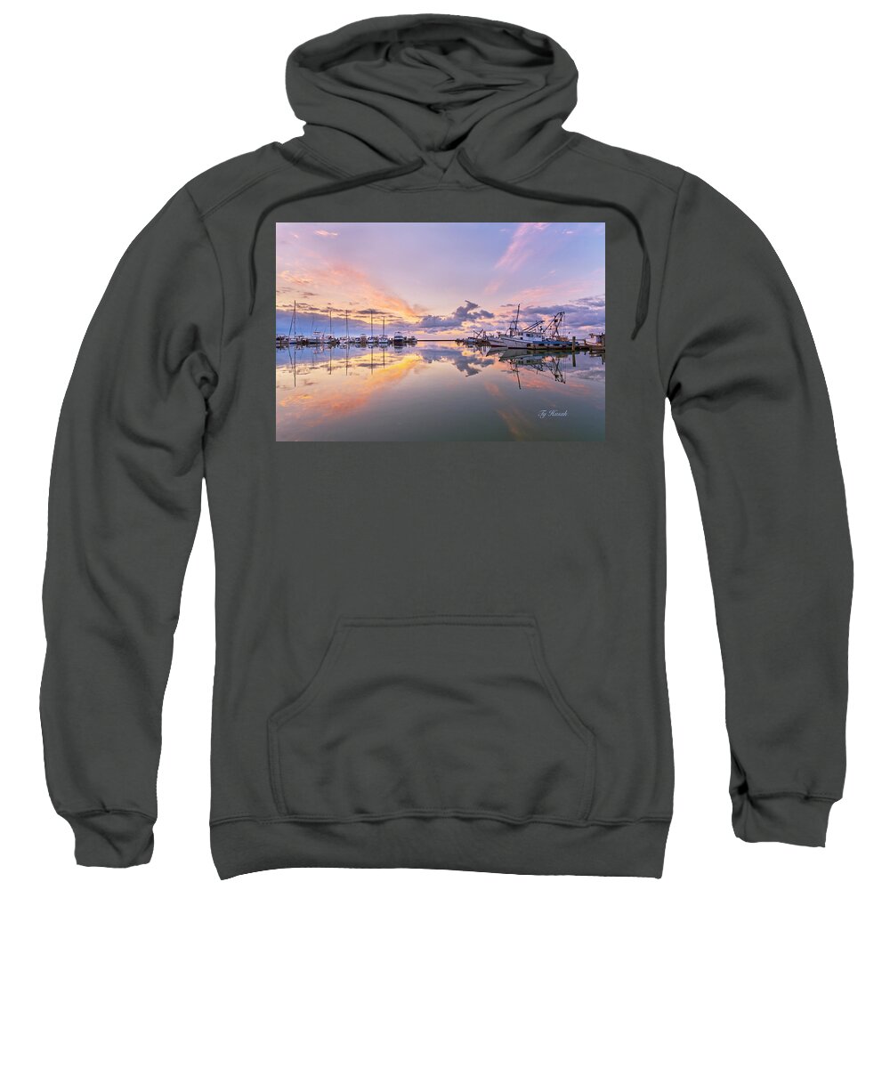 Sunrise Sweatshirt featuring the photograph Harbor Sunrise by Ty Husak