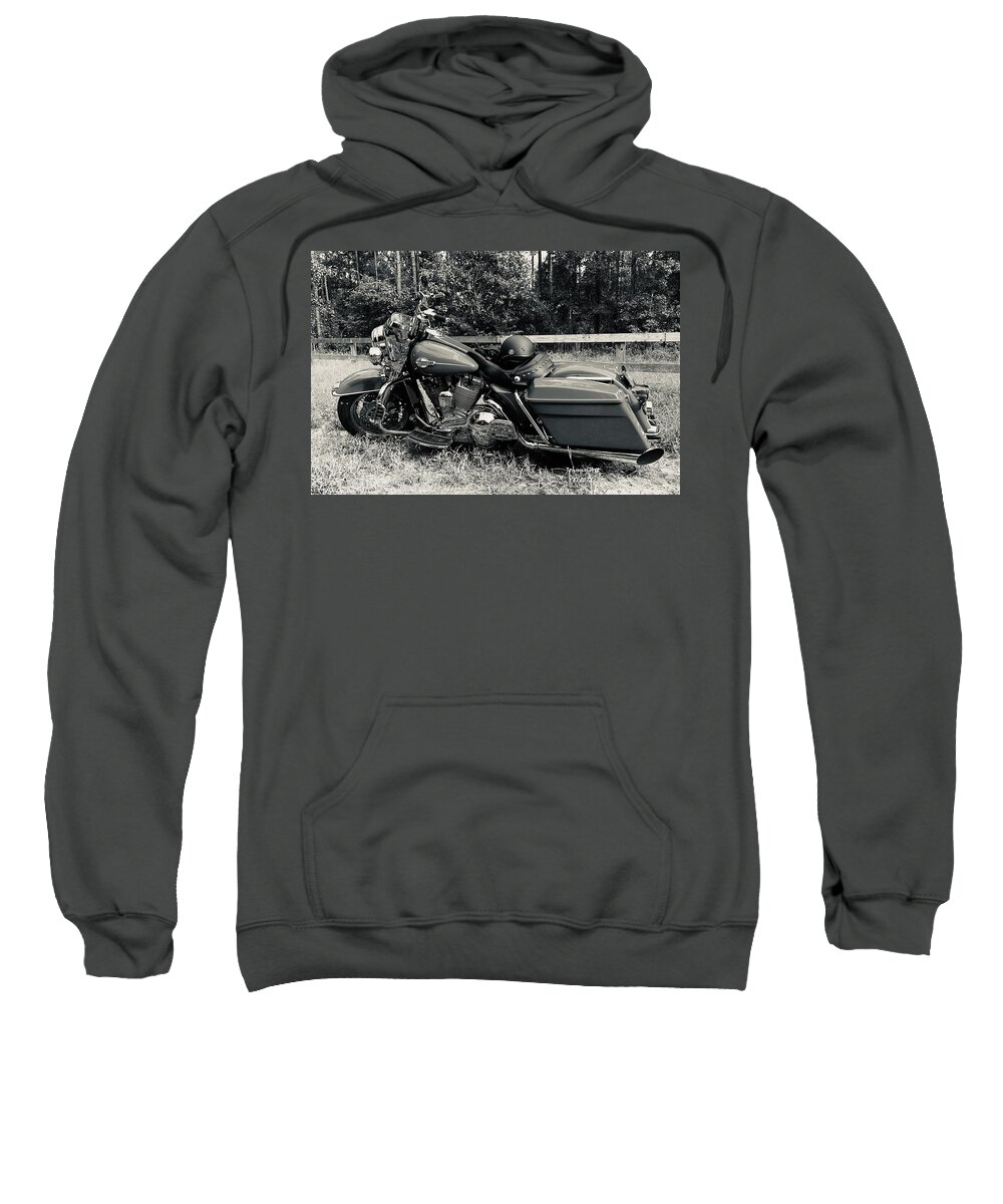 Harley Davidson Flhs St Augustine Florida Sweatshirt featuring the photograph HD Along the St John's River by John Anderson