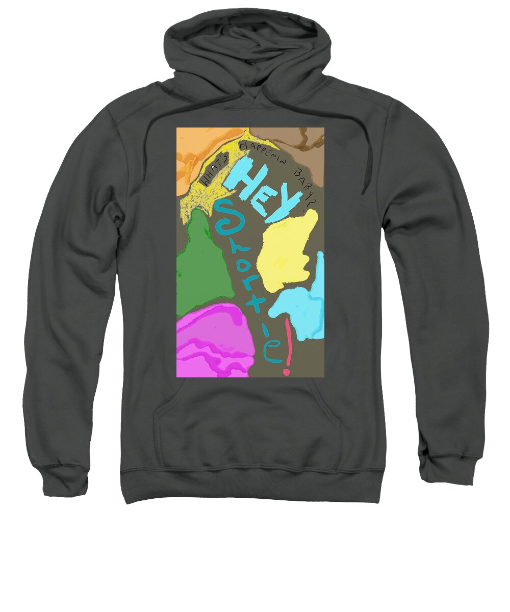  Sweatshirt featuring the digital art Hey Shortie Color Camo by Tony Camm