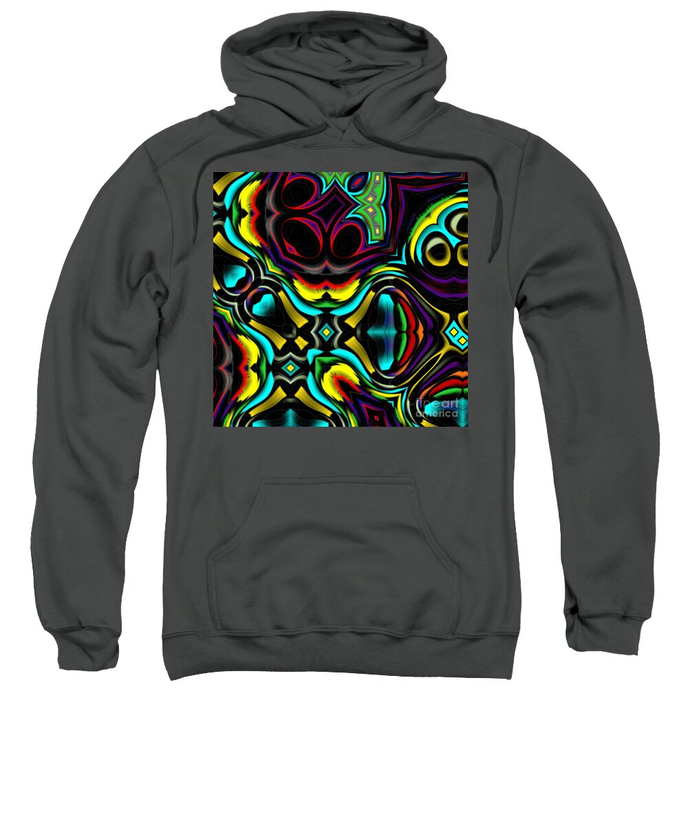 Blue Sweatshirt featuring the digital art Hidden Features by Designs By L