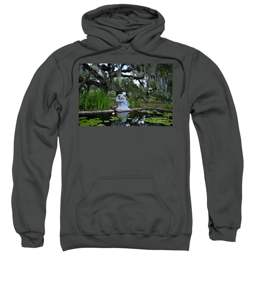 Pond Sweatshirt featuring the photograph Hidden Garden Pond by Julie Adair