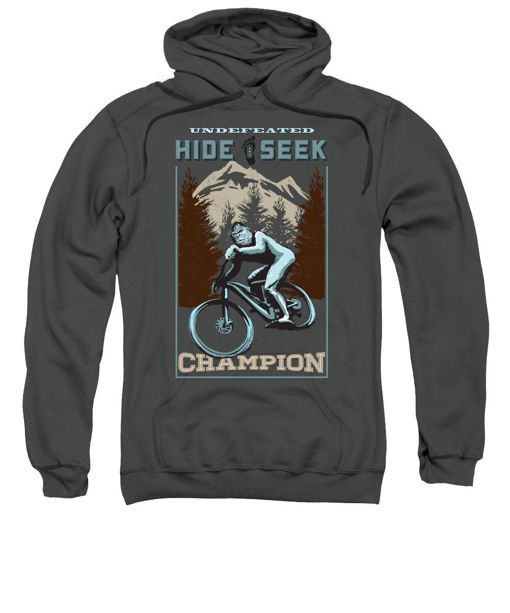Big Foot Sweatshirt featuring the painting Hide and Seek Champion by Sassan Filsoof