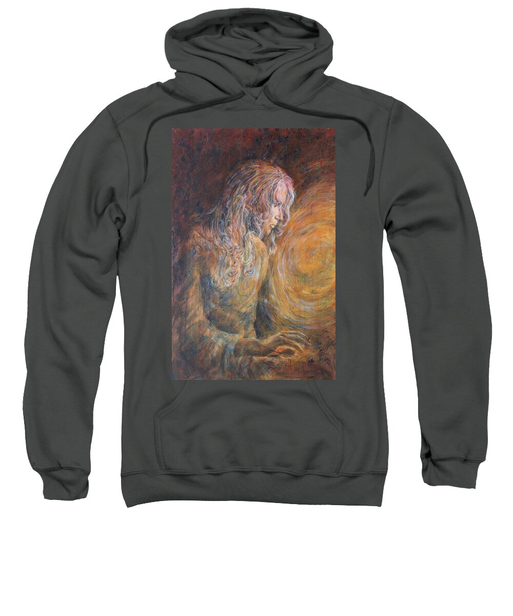 Jesus Sweatshirt featuring the painting Hiding Place by Nik Helbig