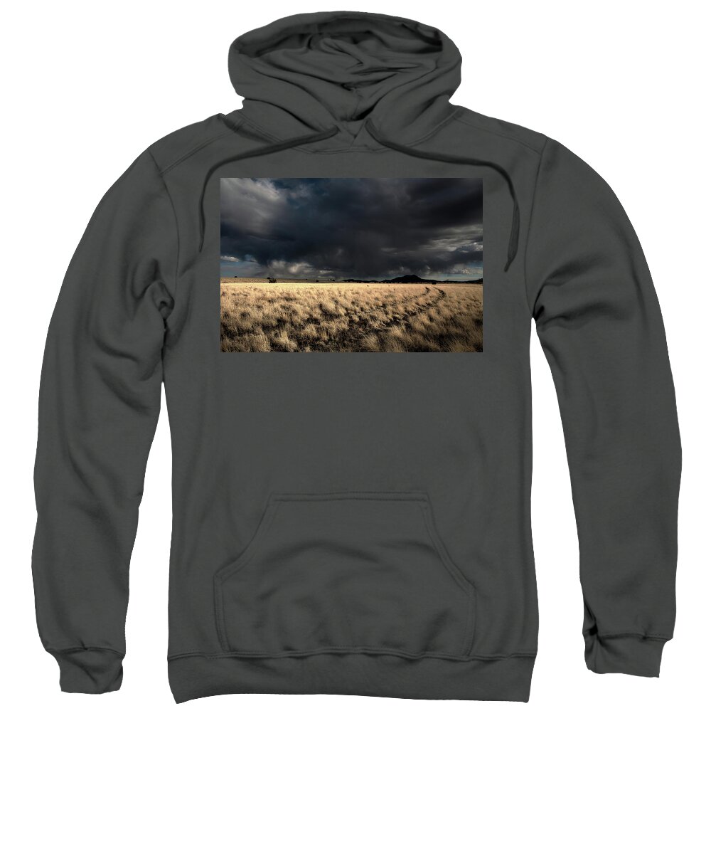 High Desert Sweatshirt featuring the photograph High Desert Two Track by Mark Gomez