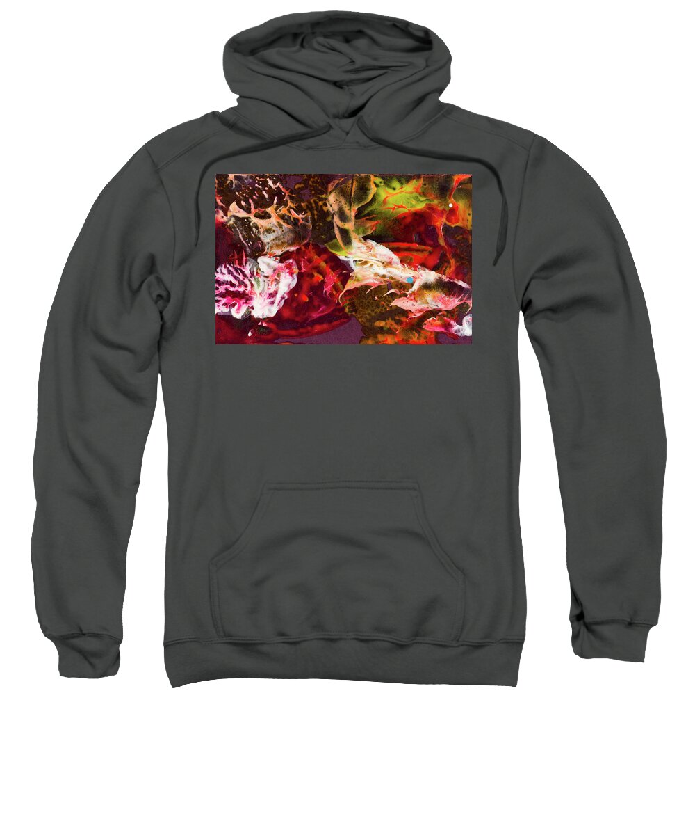 Encaustic Sweatshirt featuring the painting Hot Time in the Old Towne by Lee Beuther