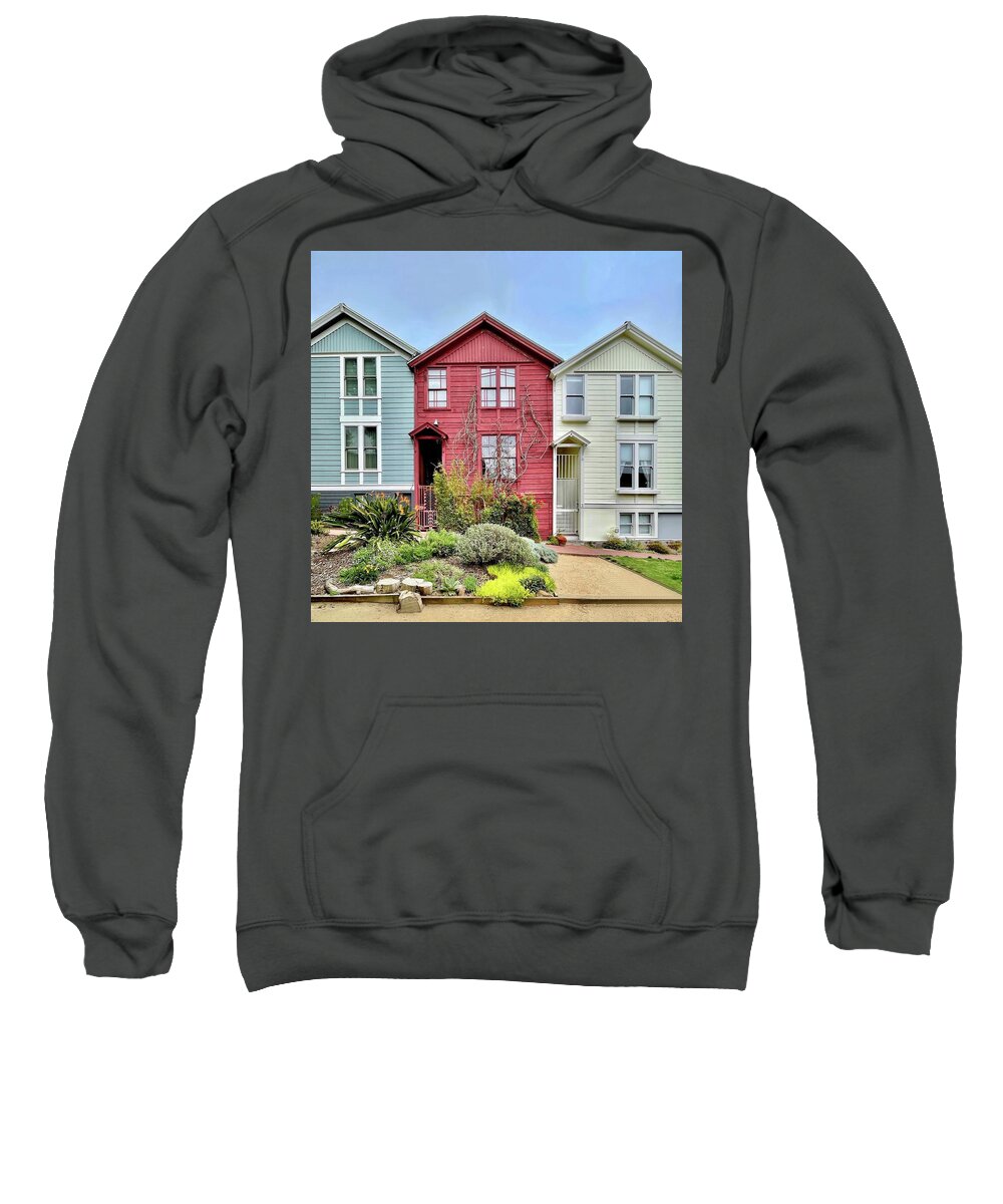  Sweatshirt featuring the photograph House Trio by Julie Gebhardt