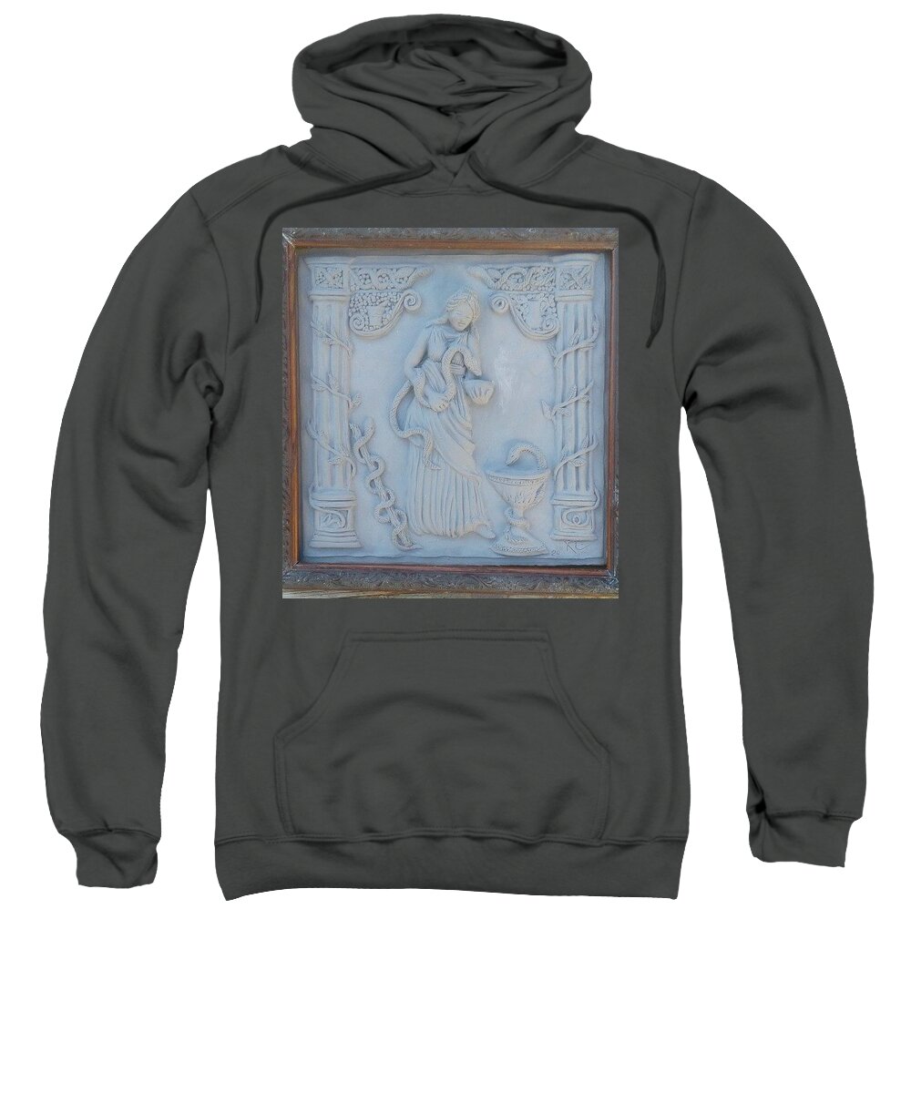 Hygia Sweatshirt featuring the relief HYGIA- Goddess of Health by James RODERICK