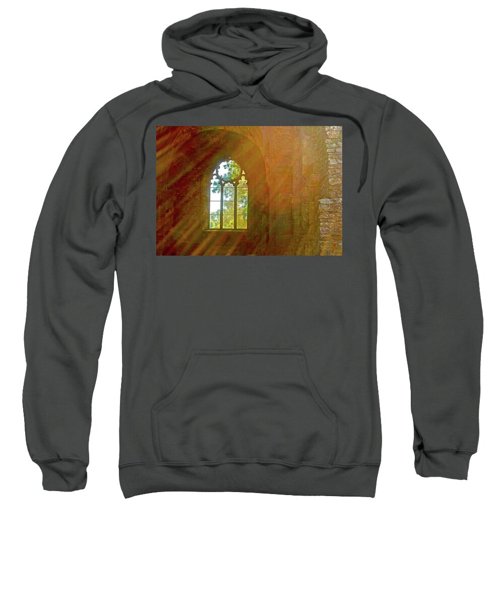 Meditation Sweatshirt featuring the photograph I Imagine You Can See a Mile or Two by Edward Shmunes