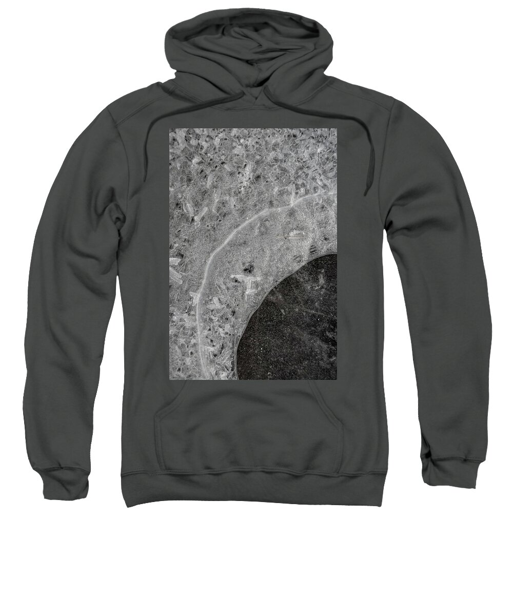 Abstract Sweatshirt featuring the photograph Ice Texture by Karen Rispin