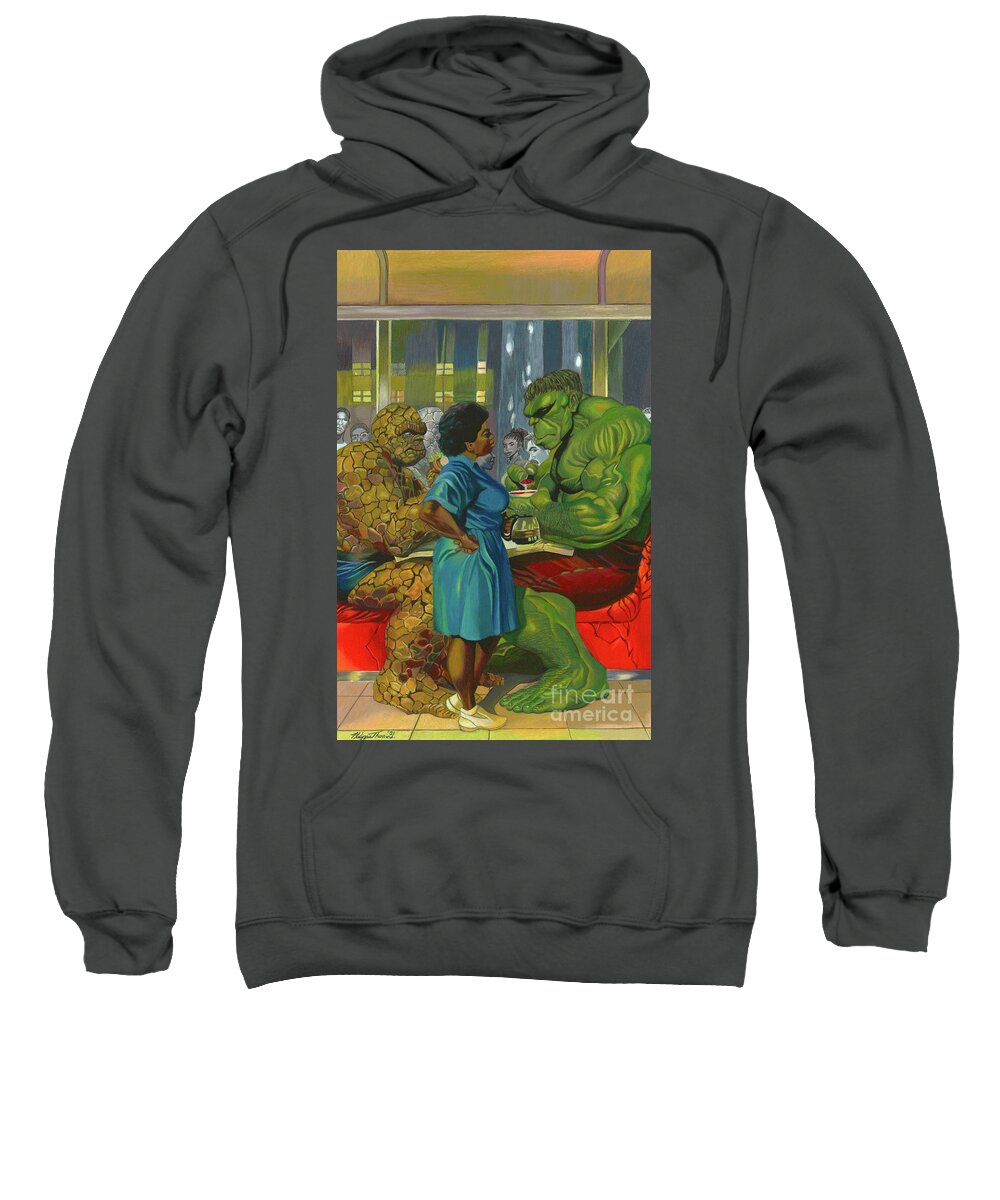 Color Pencil Sweatshirt featuring the drawing Immortal Hulk #41 by Philippe Thomas