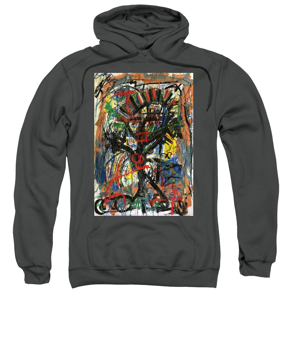 Abstract  Sweatshirt featuring the painting Imp #1 2020 by Gustavo Ramirez