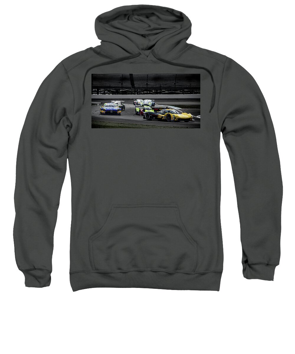  Sweatshirt featuring the photograph IMSA Crowd by Josh Williams