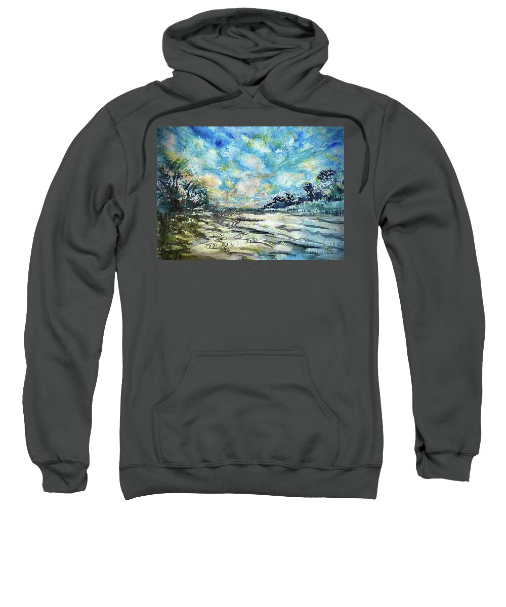 Art For Guys Sweatshirt featuring the painting In the Skiff by Francelle Theriot