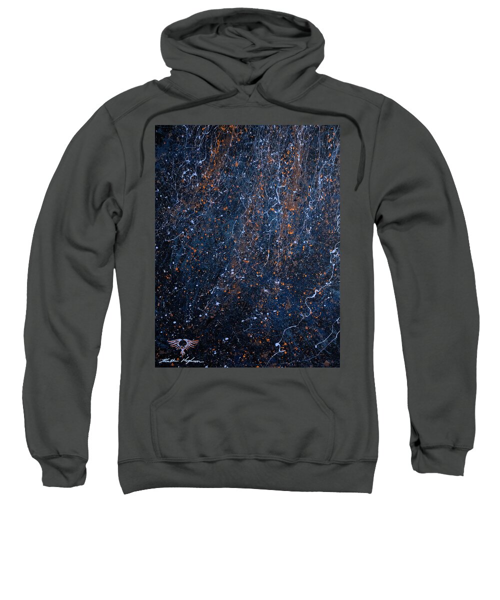 Abstract Sweatshirt featuring the painting Into the Light by Heather Meglasson Impact Artist