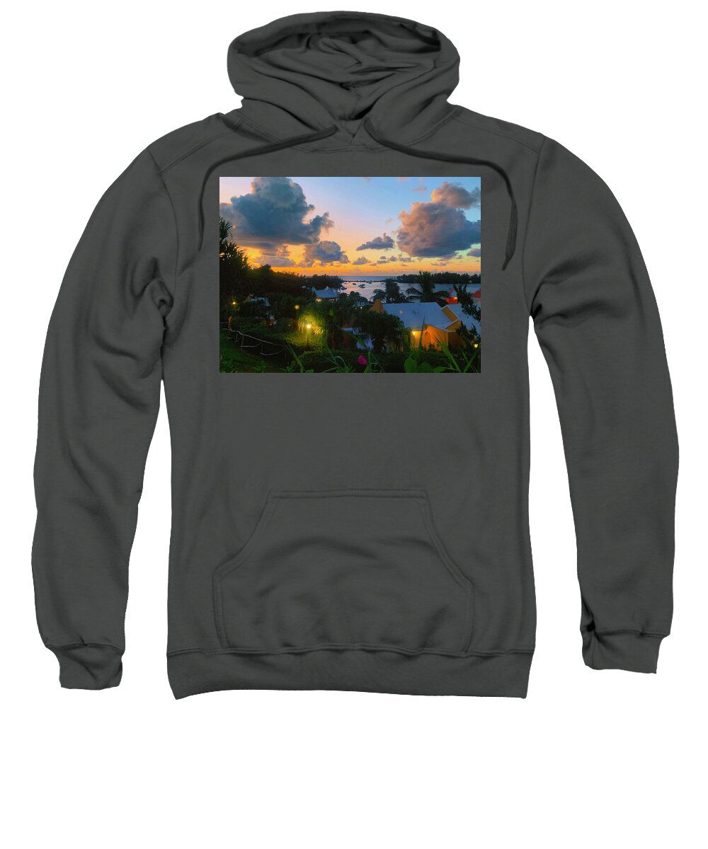 Bermuda Sweatshirt featuring the photograph Island Sunset by David Pratt