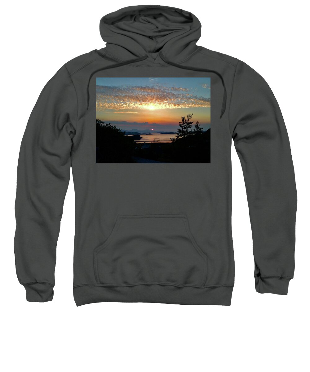 Sunset Sweatshirt featuring the photograph Isle of Skye Sunset by Shirley Galbrecht