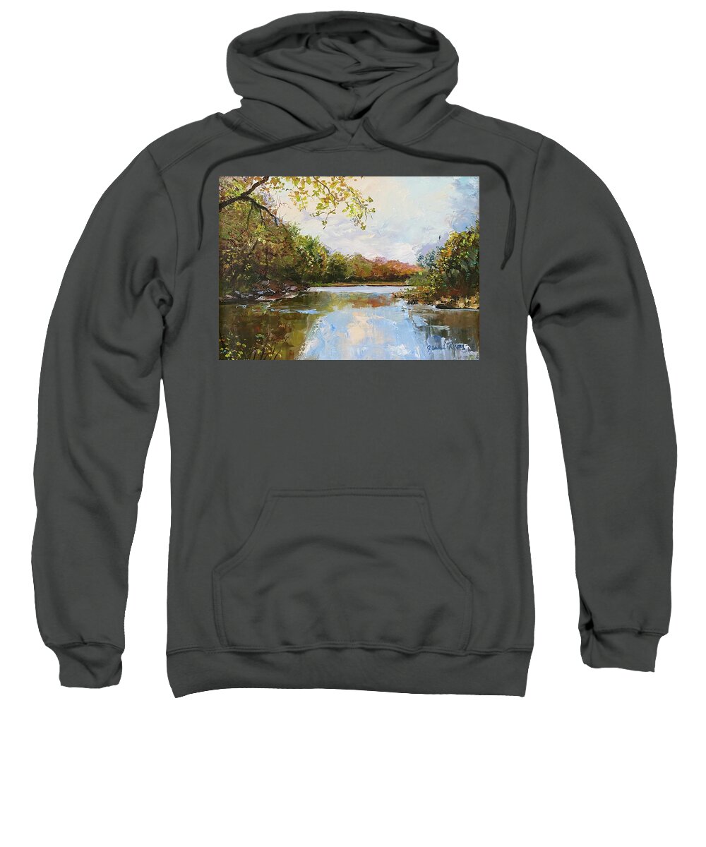 Fall Trees Sweatshirt featuring the painting It's Fall in New England by Judy Rixom