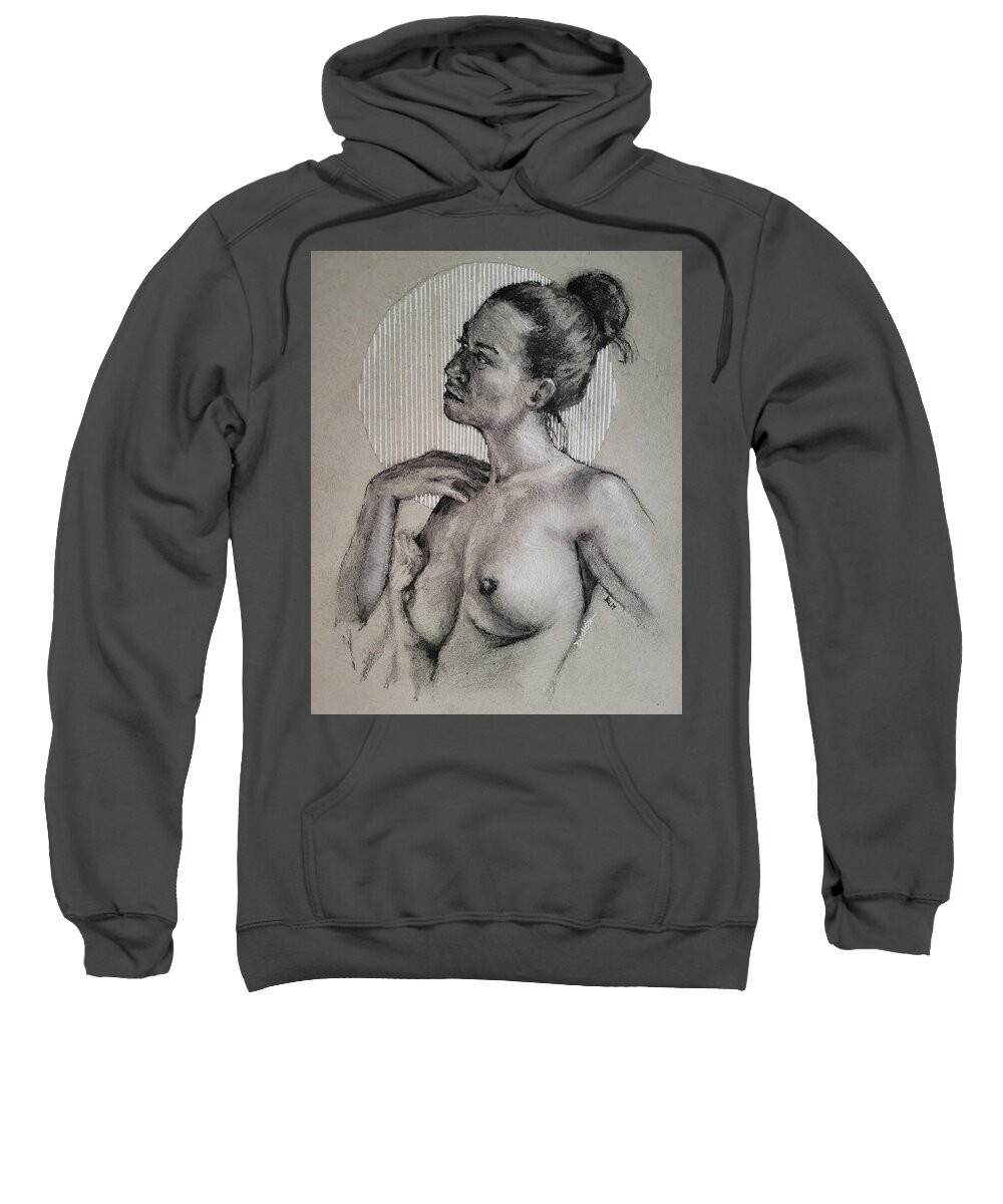  Sweatshirt featuring the painting January by Jeff Dickson