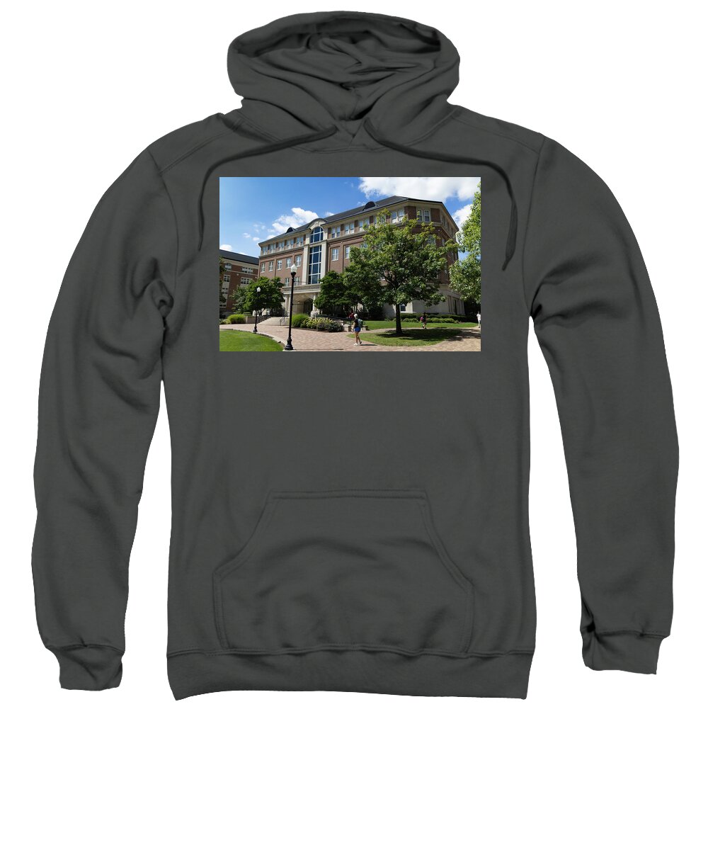 Private College Sweatshirt featuring the photograph Jesse Phiilips Humanities Center at the University of Dayton by Eldon McGraw