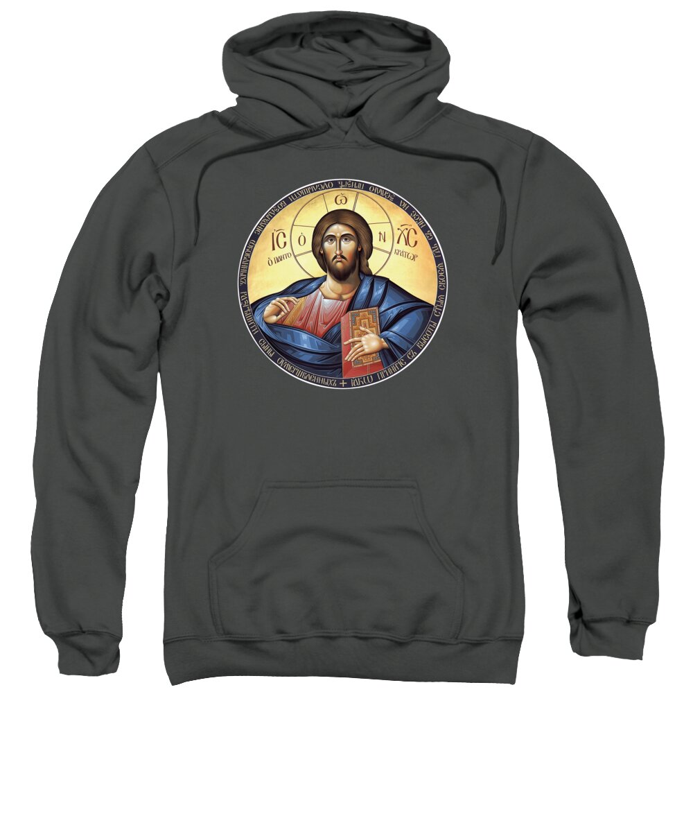 Pantocrator Sweatshirt featuring the digital art Jesus Christ Pantocrator Icon by Beltschazar
