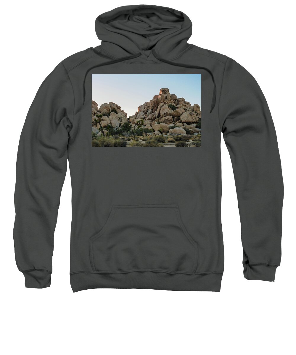 Landscape Sweatshirt featuring the photograph Joshua Tree NP Rock Formation by Jermaine Beckley