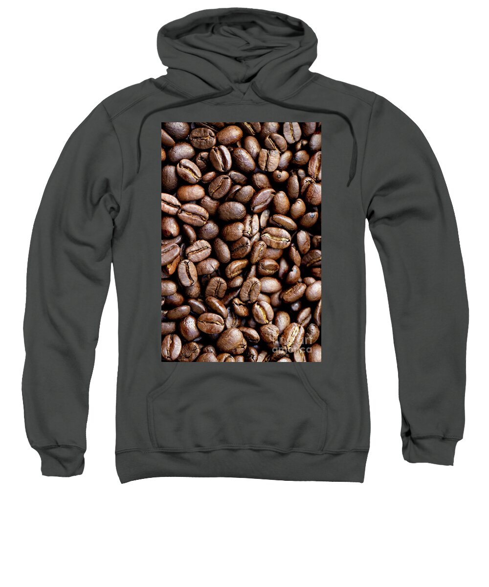 Coffee Sweatshirt featuring the photograph Just Coffee Beans by Vivian Krug Cotton