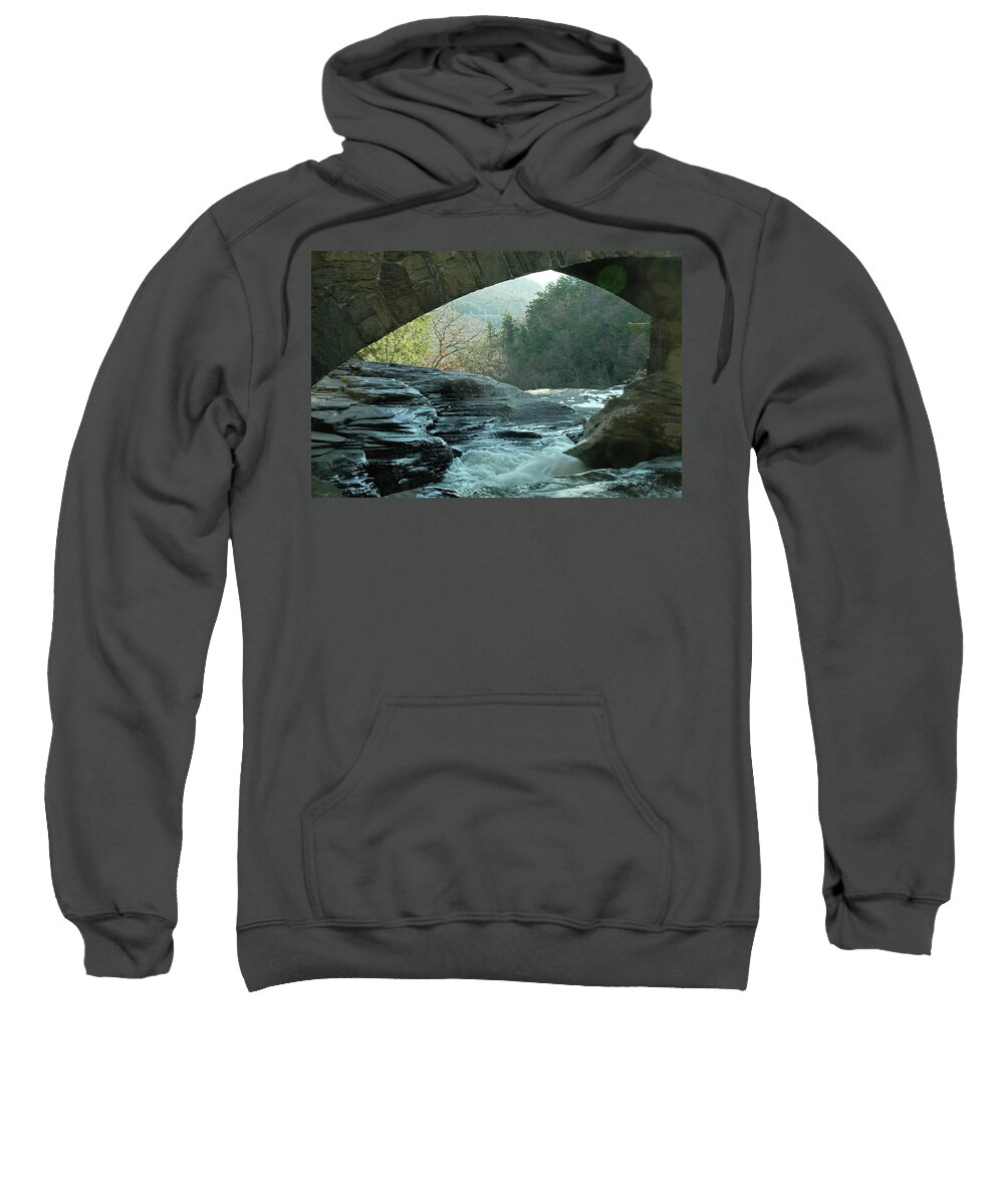 Bridge Sweatshirt featuring the photograph Kaaterskill Clove, Winter by Nancy De Flon