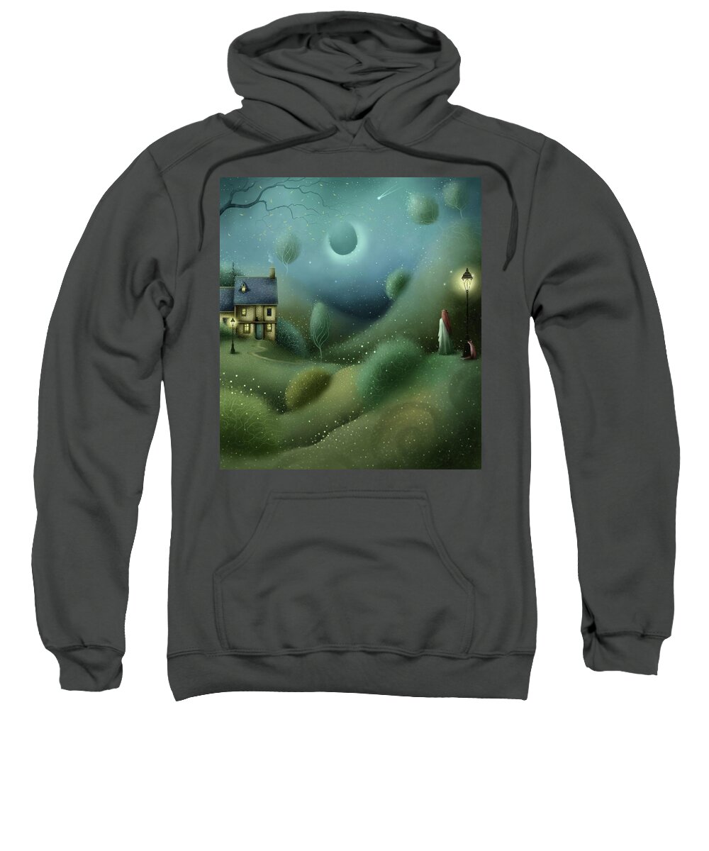 Keeper Of The Valley Sweatshirt featuring the painting Keeper Of The Valley by Joe Gilronan