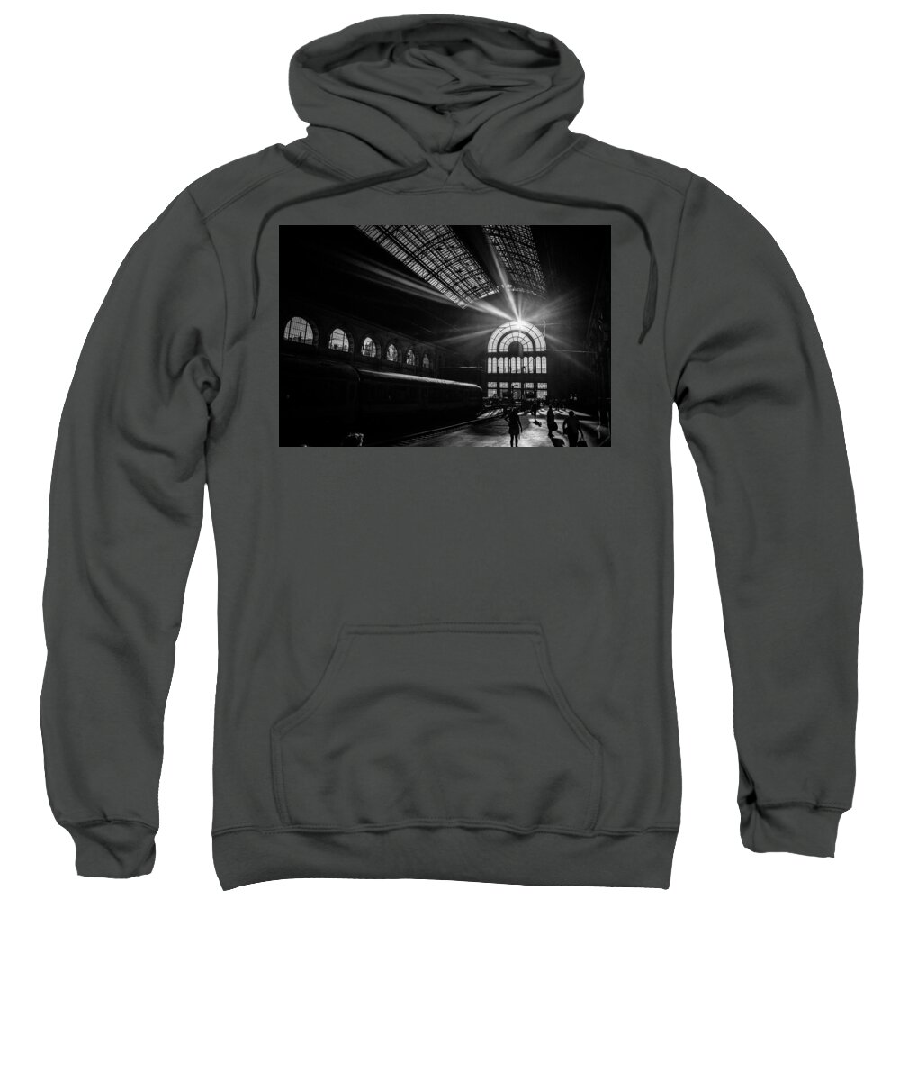 Budapest Sweatshirt featuring the photograph Keleti Train Station - Budapest, Hungary by Tito Slack