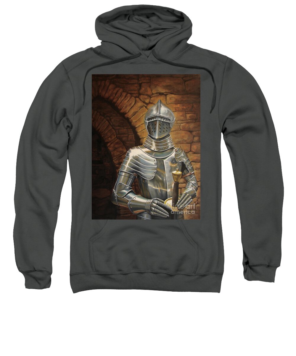 Knight Sweatshirt featuring the painting Knight by Ken Kvamme