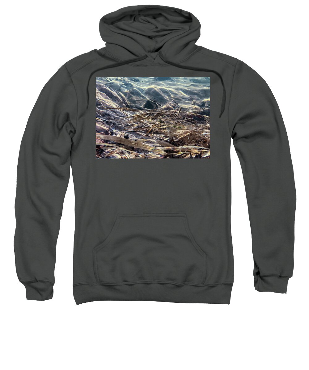 Water Sweatshirt featuring the photograph Lackawaxen River Underwater 1 by Amelia Pearn