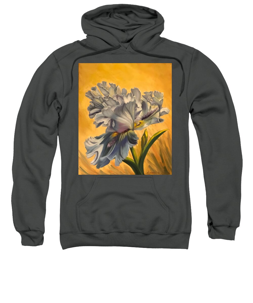 Painting Sweatshirt featuring the painting Lacy Iris by Sherrell Rodgers