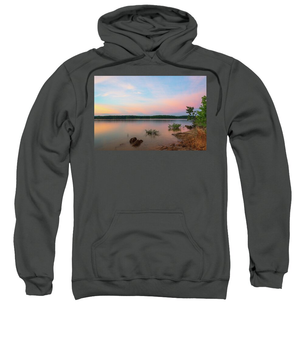 Sunset Sweatshirt featuring the photograph Lake Day-1 by John Kirkland