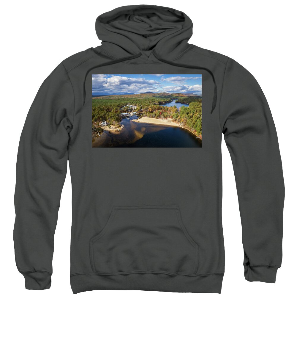  Sweatshirt featuring the photograph Lake Ossipee Village Beach Club by John Rowe