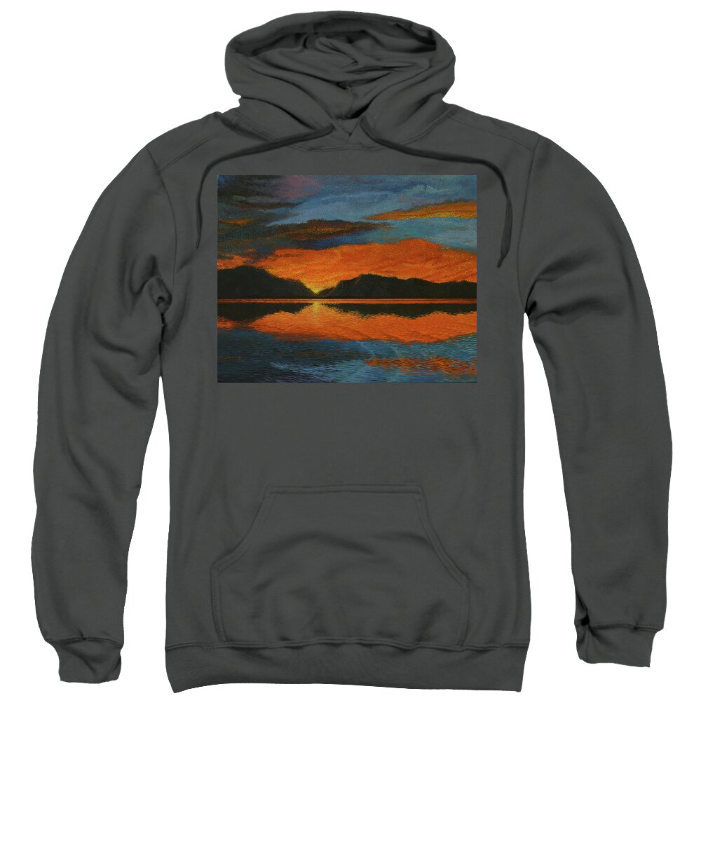 Colorado Sweatshirt featuring the painting Lake San Luis Sunrise Colorado by Charles Owens