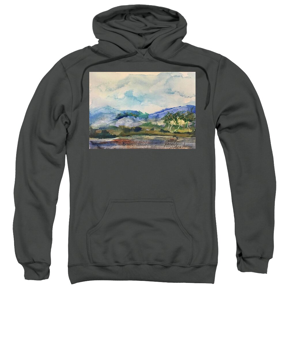 Bimini Sweatshirt featuring the painting Last Demo on Bimini by Randy Sprout
