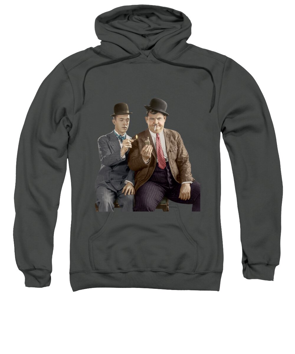 Laurel And Hardy Sweatshirt featuring the photograph Laurel and Hardy by Franchi Torres