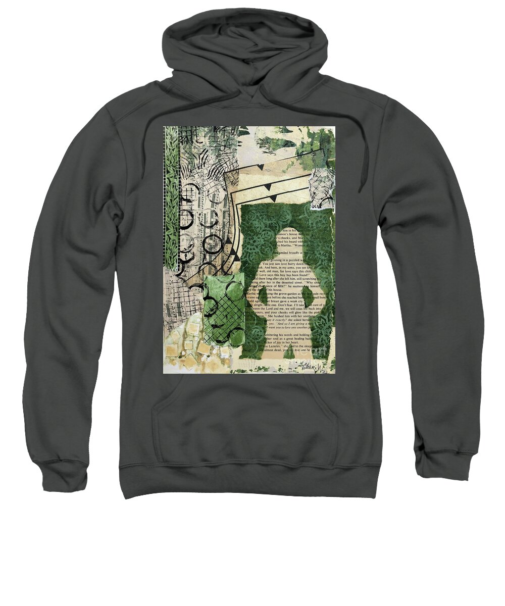 Original Mixed Media Sweatshirt featuring the painting Layers of Patterns In Life by Cheri Wollenberg