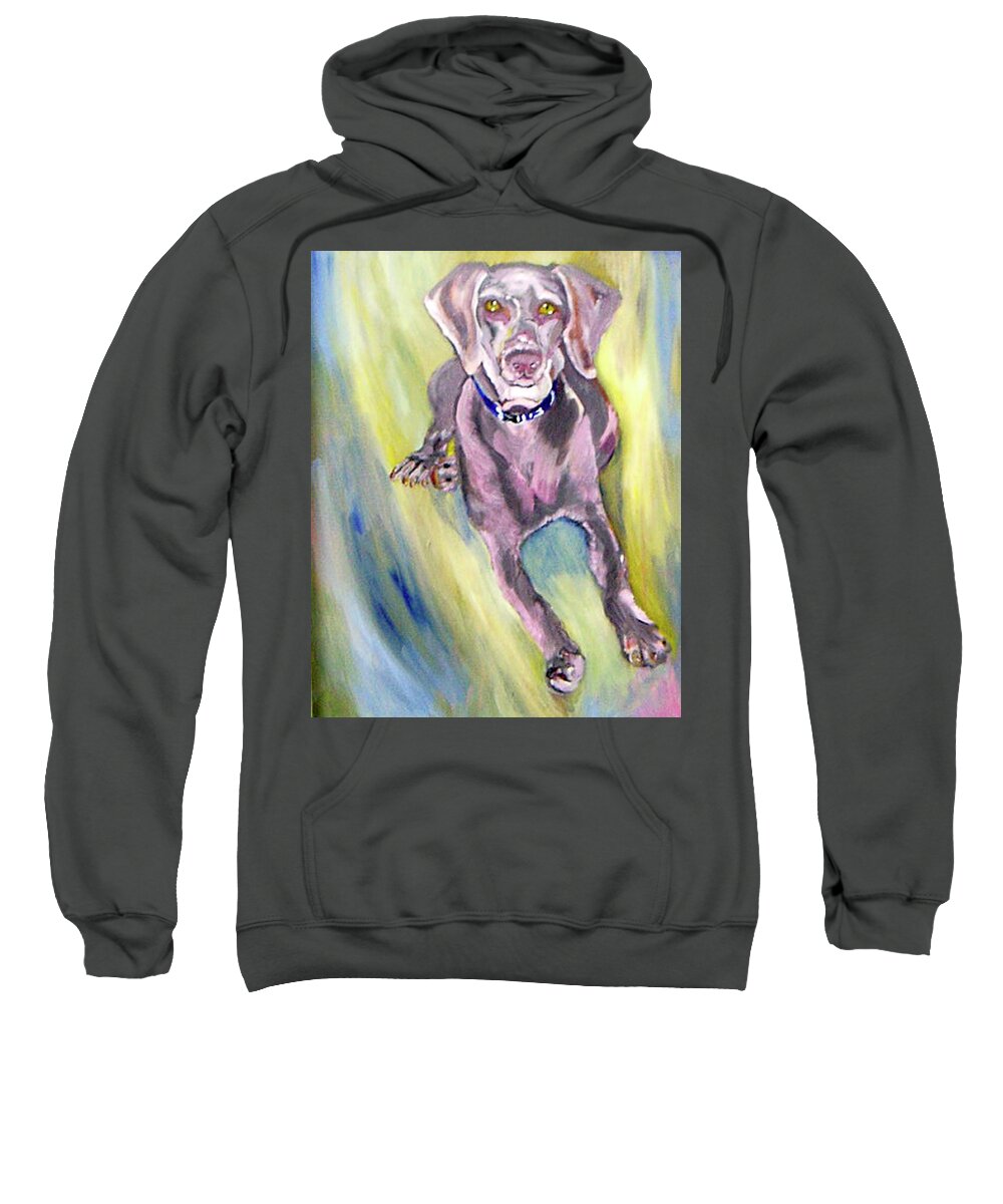 Dog Sweatshirt featuring the painting Layla by Genevieve Holland