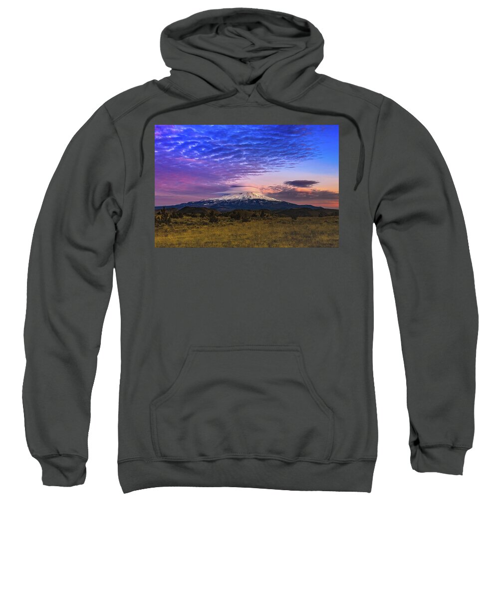 Lenticular Sweatshirt featuring the photograph Lenticulars Over Mount Shasta by Ryan Workman Photography
