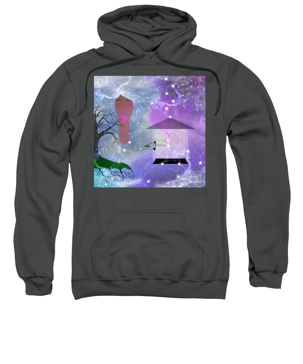 Letting Go Sweatshirt featuring the mixed media Letting Go by Diamante Lavendar