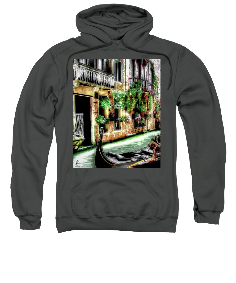 Venice Sweatshirt featuring the digital art Life in Venice by Pennie McCracken