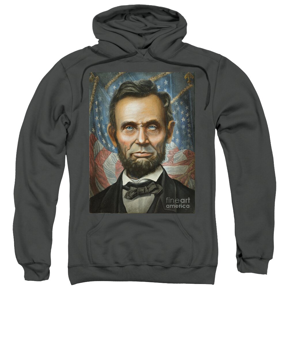 Lincoln Sweatshirt featuring the painting Lincoln by Ken Kvamme