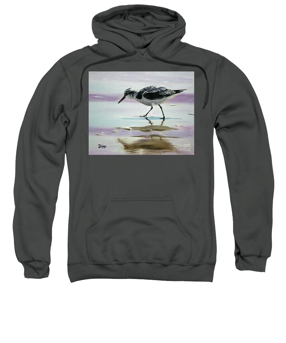 Bird Sweatshirt featuring the painting Little Beach Bird by Jimmie Bartlett