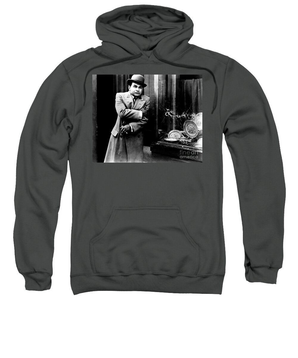 Edward G. Robinson Sweatshirt featuring the photograph Little Ceasar - Edward G. Robinson by Sad Hill - Bizarre Los Angeles Archive
