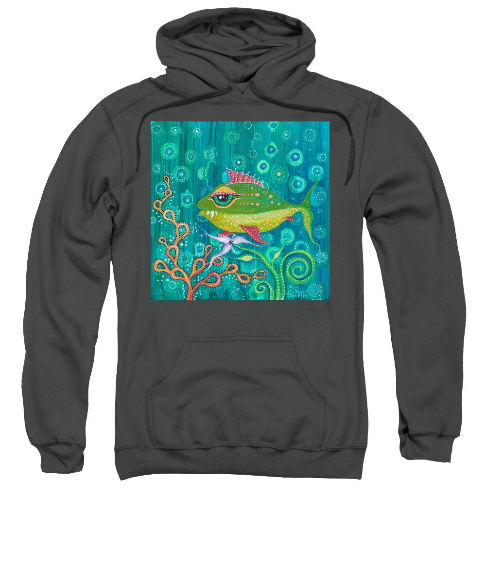Fish Sweatshirt featuring the painting Little Frankie by Tanielle Childers